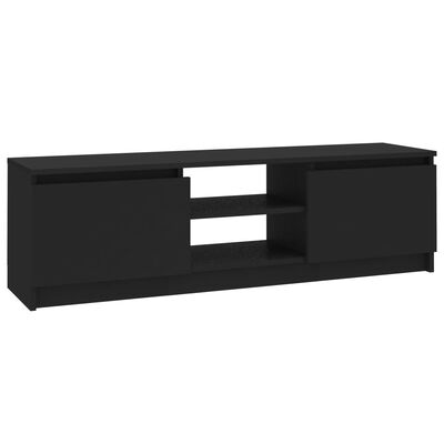 vidaXL TV Cabinet Black 47.2"x11.8"x14" Engineered Wood