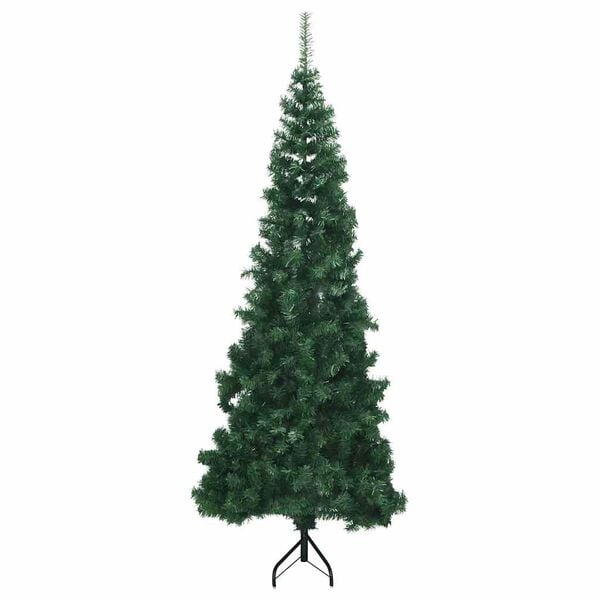 vidaXL Artificial Christmas Tree Green PVC, Steel 82.7 in Height