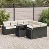 vidaXL Garden Sofa Set Black, Cream White