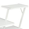 vidaXL Desk White Engineered wood with PVC coating, Powder-Coated Steel