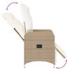 vidaXL Reclining Garden Chair Set of 2 Beige