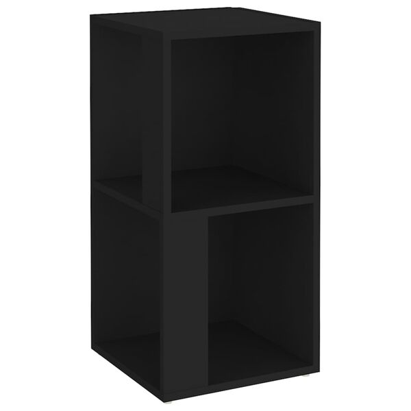 vidaXL Corner Cabinet Black Engineered Wood Compact Corner Cabinet