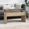 vidaXL Coffee Table Sonoma oak Engineered wood Medium Height-Adjustable