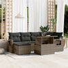 vidaXL Garden Sofa Set Grey, Dark Grey PE rattan Large Modular
