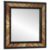 vidaXL Mirror Black and Brown 50 x 2 x 50 cm Solid Wood Acacia