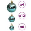 vidaXL Christmas Bauble Set of 100 Green Polystyrene Small
