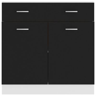vidaXL Drawer Bottom Cabinet Black 31.5"x18.1"x32.1" Engineered Wood