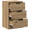 vidaXL Bedside Cabinet Set of 2 Artisan Oak Engineered Wood, Metal