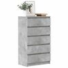 vidaXL Drawer Cabinet Concrete Gray Engineered Wood 23.6 x 14.2 x 40.6 in