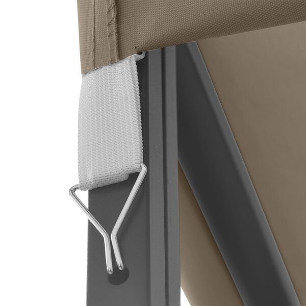 vidaXL Gazebo Taupe Polyester canopy, steel frame Large Gazebo