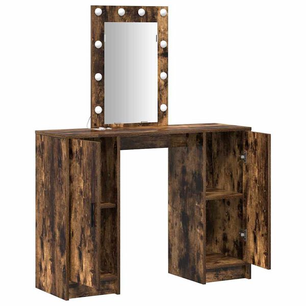 vidaXL Dressing Table Brown 40.16 x 12.99 x 53.15 in Engineered Wood
