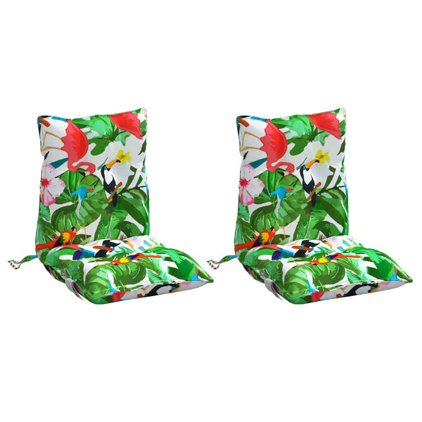 vidaXL Lowback Chair Cushions 2 pcs Multicolor Oxford Fabric