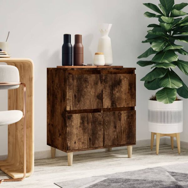 vidaXL Sideboard Smoked Oak Engineered Wood Compact Sideboard