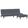 vidaXL Sofa Bed Dark Grey Velvet (100% polyester), wood, plastic 2-Seater