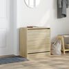 vidaXL Shoe Cabinet Sonoma Oak Engineered Wood Compact Shoe Cabinet