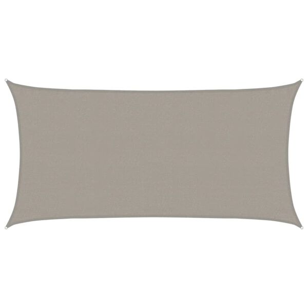 vidaXL Sunshade Sail 1.75 oz/ft&sup2; Rectangular Light Grey 9.8x19.7' HDPE