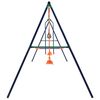 vidaXL Swing Set Blue, Green, Orange Steel and Plastic Large Durable
