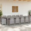 vidaXL Garden Dining Set with Cushion Light grey and Anthracite