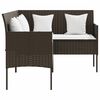 vidaXL Couch Sofa Set Brown PE rattan Large Modular Couch Sofa Set