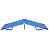 vidaXL Sun Lounger Blue Steel frame and polyester fabric Standard Size