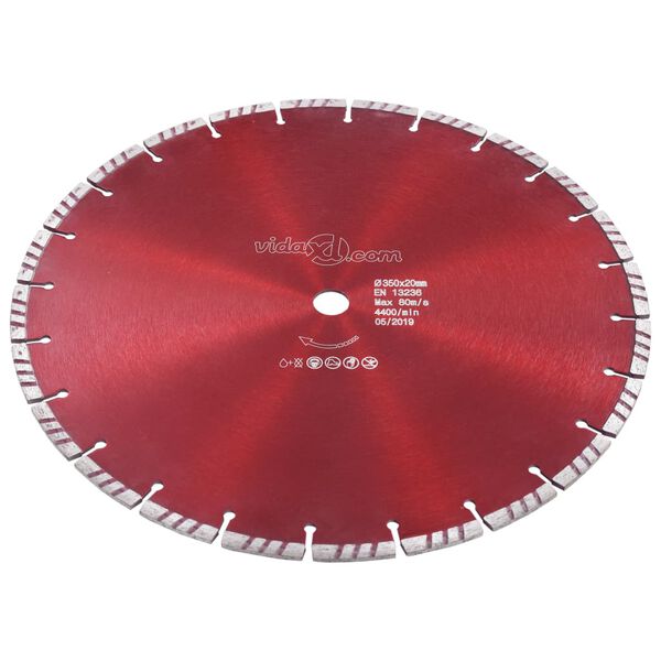 vidaXL Diamond Cutting Disc with Turbo Steel 13.78 "