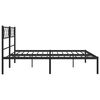 vidaXL Metal Bed Frame Black Powder-Coated Steel Super King