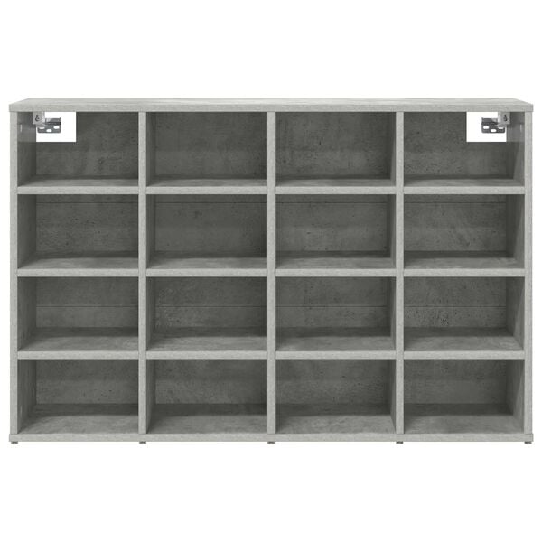 vidaXL Shoe Cabinet with Shelf Concrete grey 40.55 x 11.81 x 26.38 in