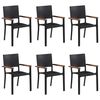 vidaXL Dining Set Brown and Black