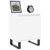 vidaXL Bedside Cabinet Set of 2 High gloss white Engineered wood Small