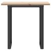 vidaXL Dining Table O-Frame 31.5"x19.7"x29.7" Solid Wood Pine and Steel