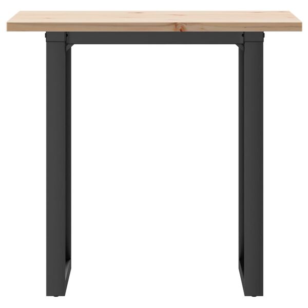 vidaXL Dining Table O-Frame 31.5"x19.7"x29.7" Solid Wood Pine and Steel