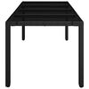 vidaXL Garden Table With Glass Top Black