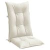 vidaXL Highback Chair Cushion Set of 2 Melange cream Polyester
