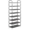 vidaXL Shoe Rack Black Metal Large Minimalistic Shoe Rack