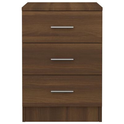 vidaXL Side Cabinets 2 pcs Brown Oak 15"x13.8"x22" Engineered Wood