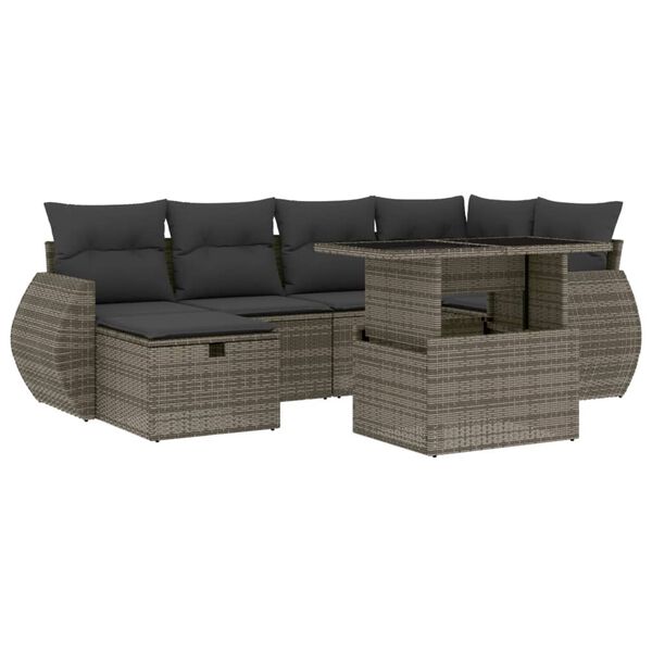 vidaXL Garden Sofa Set Grey