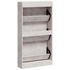 vidaXL Shoe Cabinet Concrete Grey Engineered Wood 23.2 x 6.7 x 42.5 in