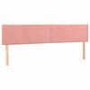 vidaXL Box Spring Bed with Mattress Pink Velvet, Plywood, Solid Pine Wood