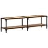 vidaXL TV Cabinet Natural wood Solid mango wood, Powder-coated iron Medium
