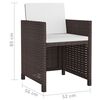 vidaXL Outdoor Dining Set Brown PE Rattan Large Removable Covers