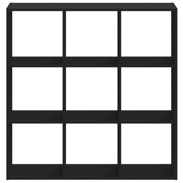 vidaXL Bookcase Black Engineered wood 40.2 in x 12.6 in x 40.2 in