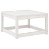 vidaXL Garden Footstool White Solid Pine Wood Standard Modular