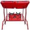 vidaXL Swing Chair Red Steel Child-sized Swing Chair Rectangular
