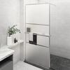 vidaXL Walk-in Shower Wall with Shelf Chrome 35.4x76.8" ESG Glass&Aluminium