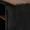 vidaXL Sideboard Black Solid pine wood, metal Medium Sideboard