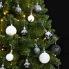 vidaXL Artificial Hinged Christmas Tree 300 LEDs & Ball Set 118.1"