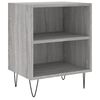 vidaXL Bedside Cabinet Set of 2 Grey Sonoma Engineered wood, Iron