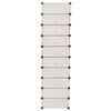 vidaXL Shoe Organizer White Plastic panels, Steel frames Shoe Organizer