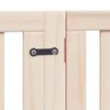 vidaXL Dog Gate Set of 6 Natural Poplar wood 6 panels Foldable
