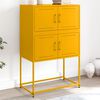 vidaXL Sideboard Mustard Yellow Steel Medium Sideboard Rectangular